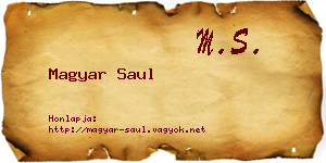 Magyar Saul névjegykártya